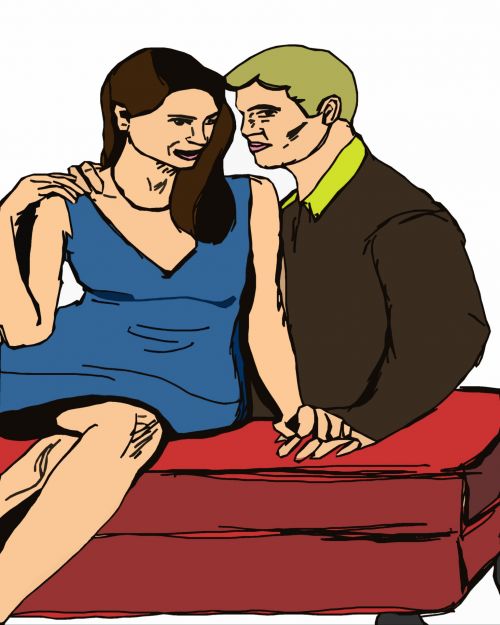 Couple Sitting On Bench