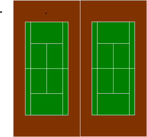 courts tennis two