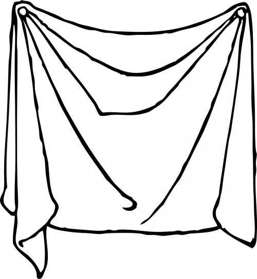 cover draped hanging