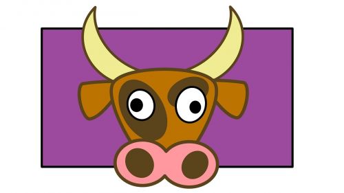 cow brown violet graphics