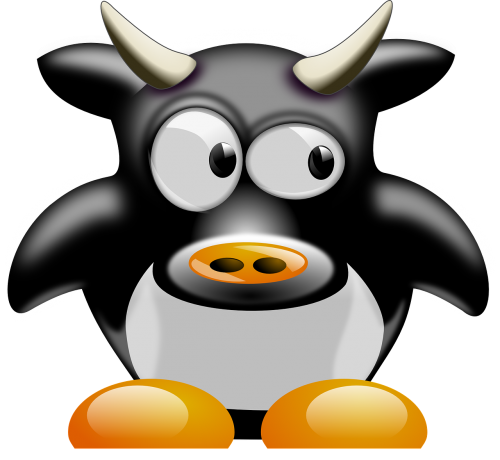 cow tux penguin