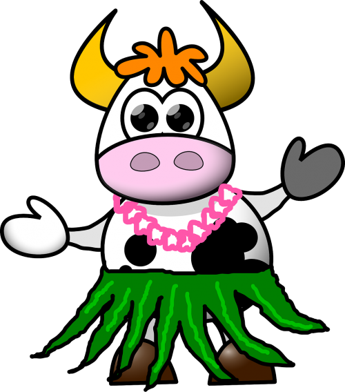 cow cartoon skirt