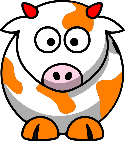 cow cartoon front