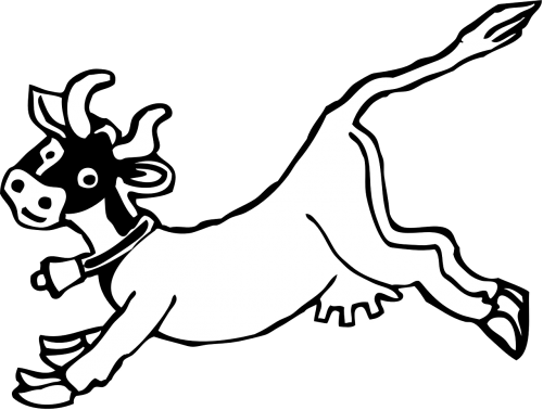 cow jumping cartoon