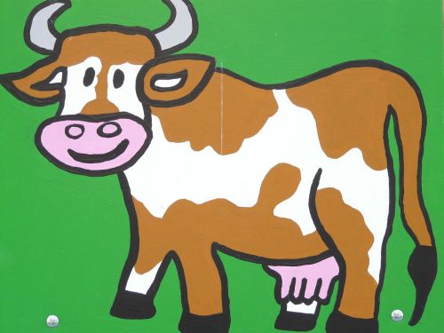cow cartoon character drawing