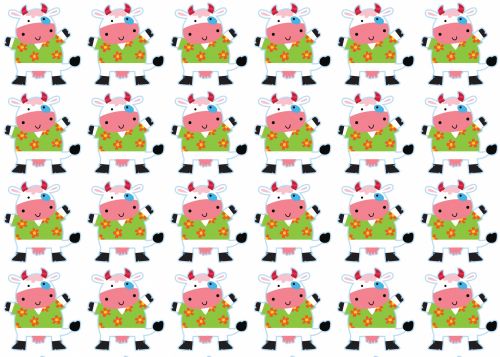 Cow Green Star Background