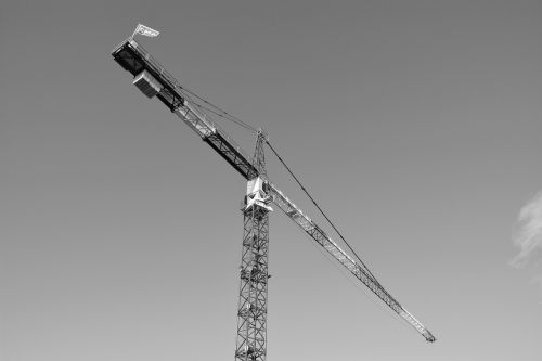 crane site photo black white