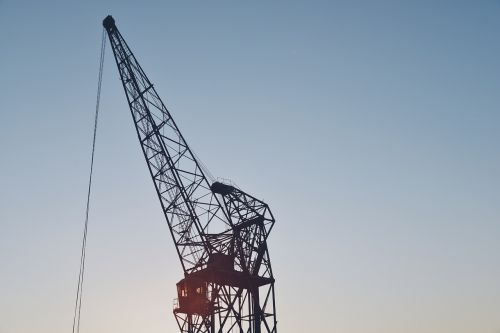 crane construction isolated