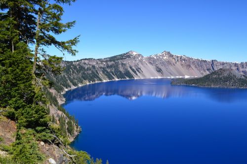 crater lake reflection