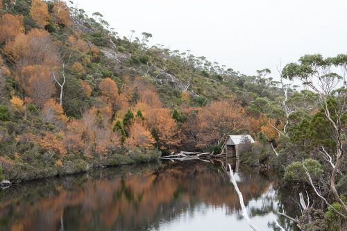 crater lake tasmania scenery