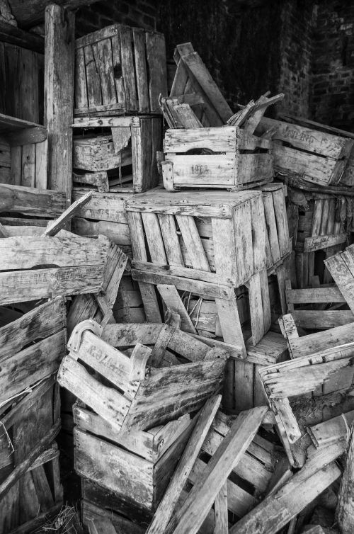 crates wood barn