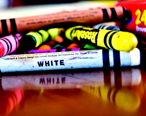 crayons white color