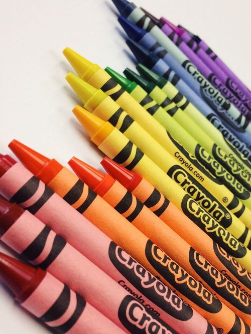 crayons rainbow drawing