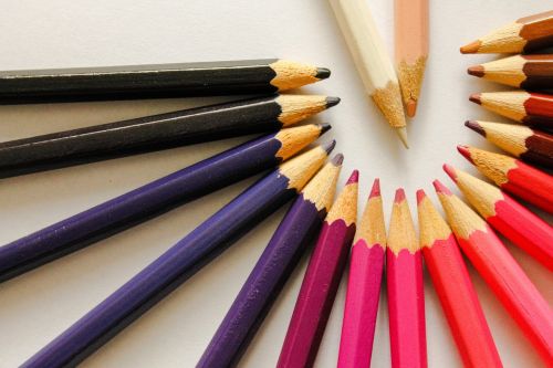 crayons colorful drawing