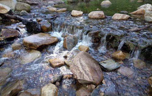 creek cascade clear water