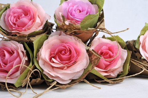 crepe paper  paper  roses