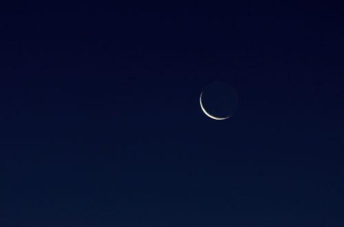 crescent moon moon moonlit night