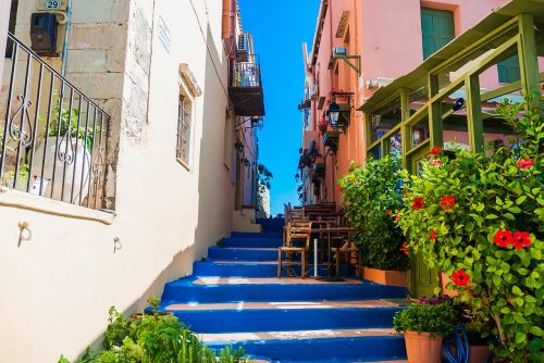 crete rethymno the color stairs