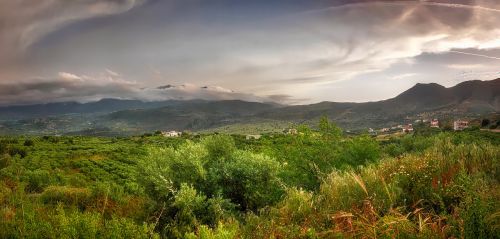 crete abendstimmung mountains