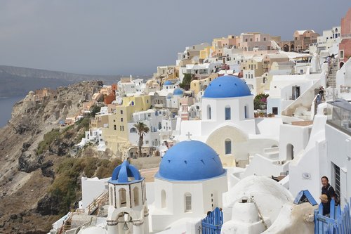 crete  island of santorini  architecture