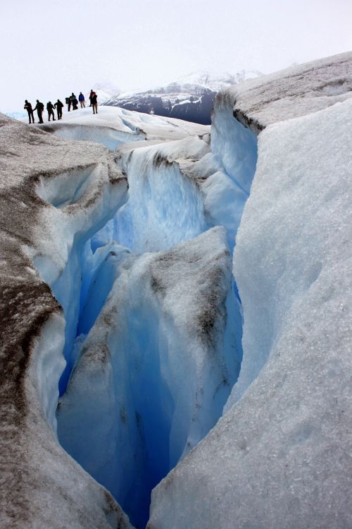 crevasse glacier ice