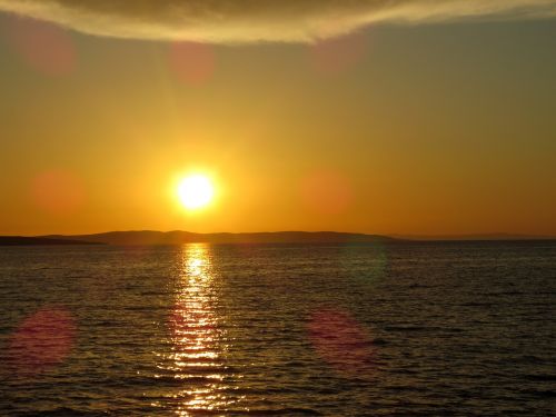 croatia sunset sea