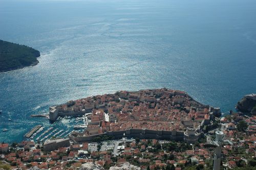 croatia dubrovnik from above sea