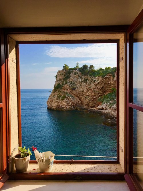 croatia  window  sea