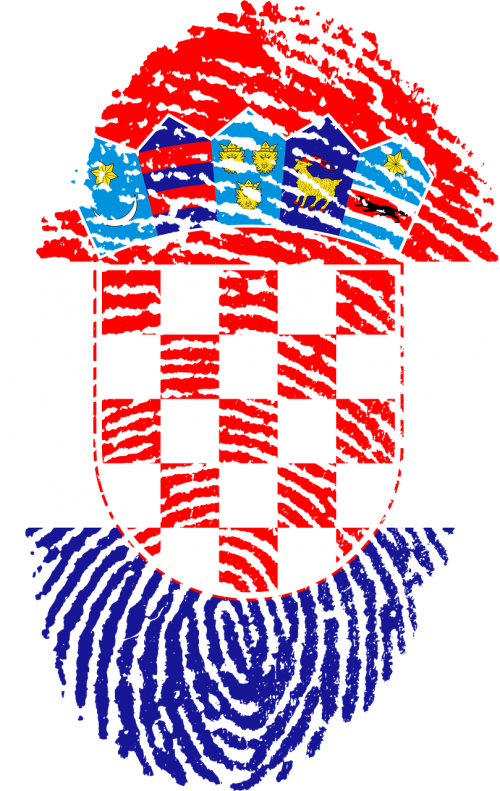 croatia flag fingerprint