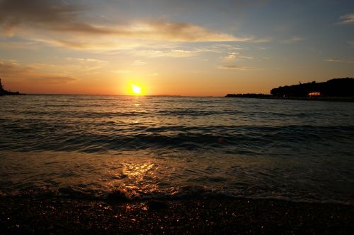 croatia sea sunset