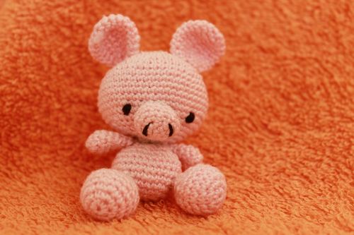 crochet pig toy