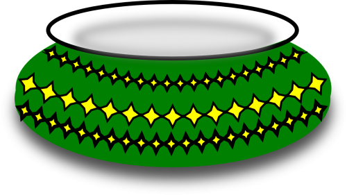 crockery green bowl
