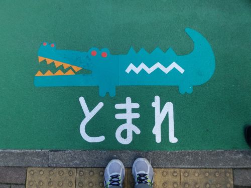pavement crocodile drawing