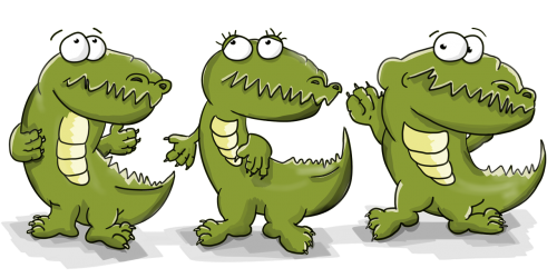 crocodiles dancing cartoon