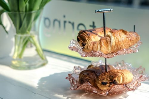 croissant bread display