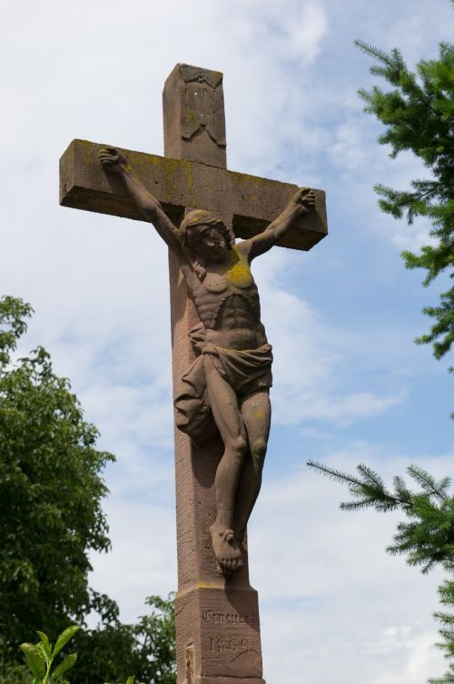 cross sandstone from the vosges calvary