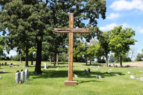 cross wooden cemetery