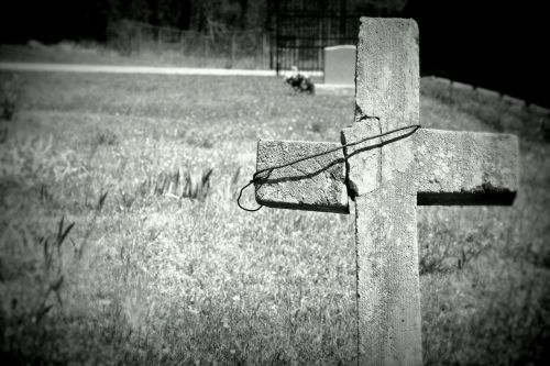 cross creepy graveyard