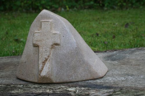 cross soapstone mourning