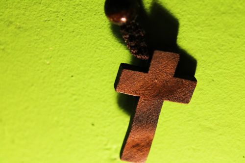 cross wooden cross prayer chain