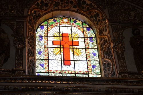 cross stained glass glass