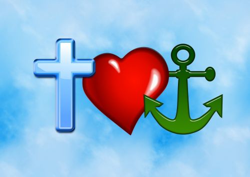 cross heart anchor