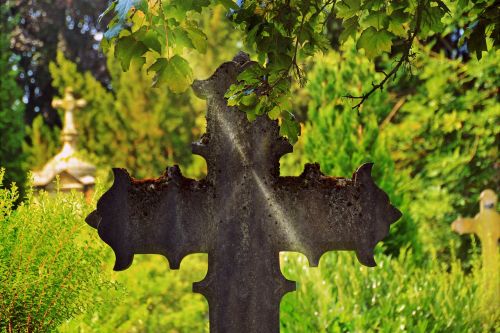 cross metal cross cemetery