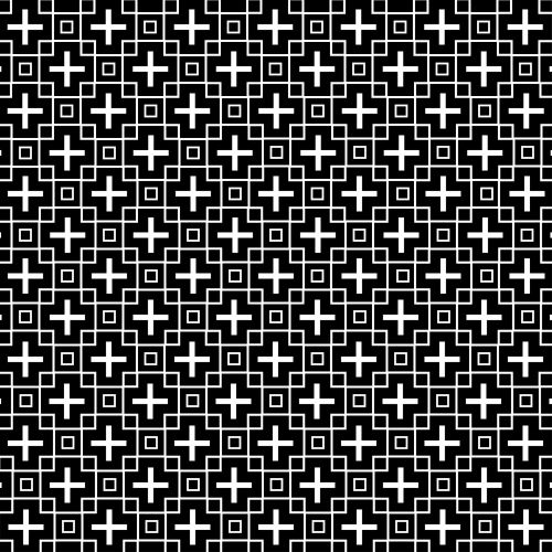 Cross &amp; Squares Pattern Wallpaper