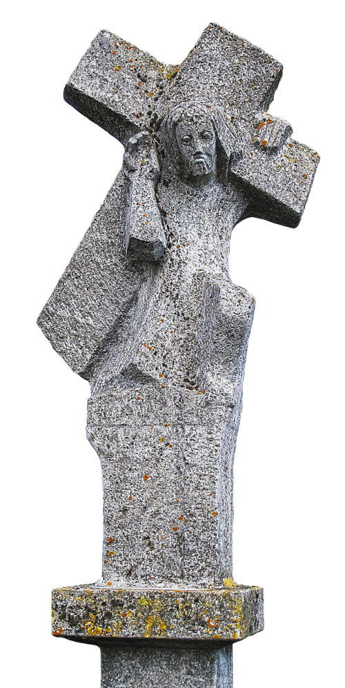 cross tractor statue jesus figure