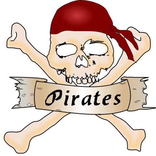 crossbones skull pirates