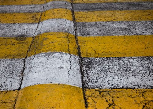 crossroad road yellow