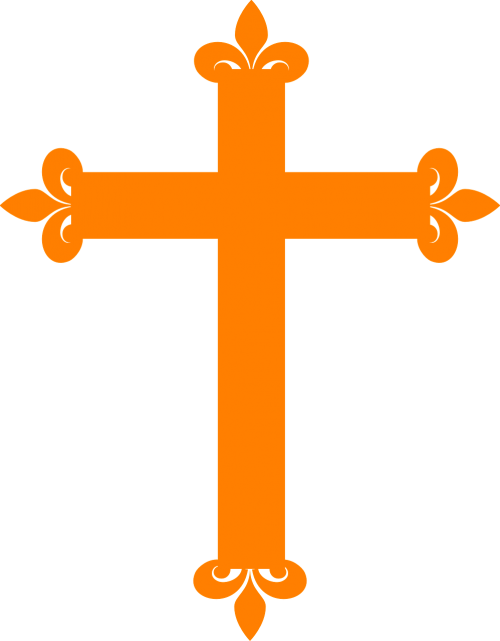crucifix cross orange