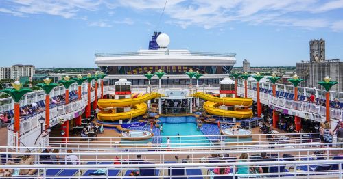 cruise ship pool slide