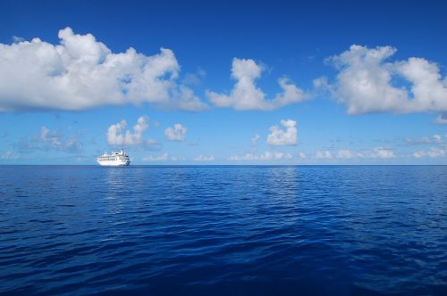 cruise ship ship blue sea